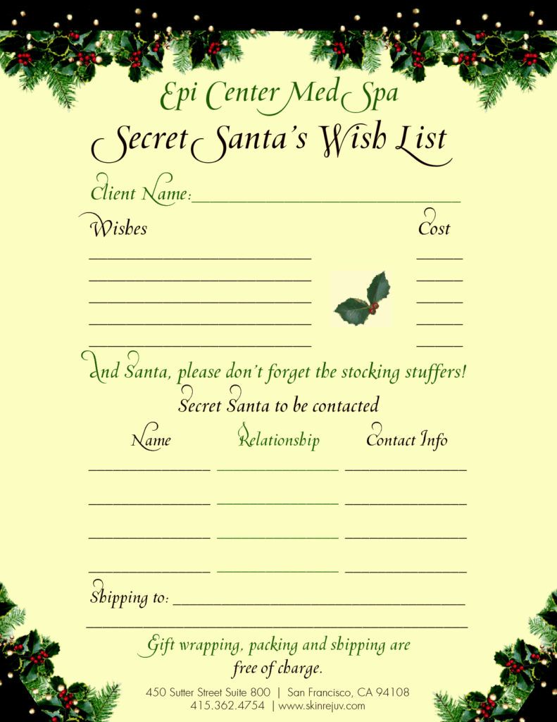 Free Printable Secret Santa Form Printable Forms Free Online
