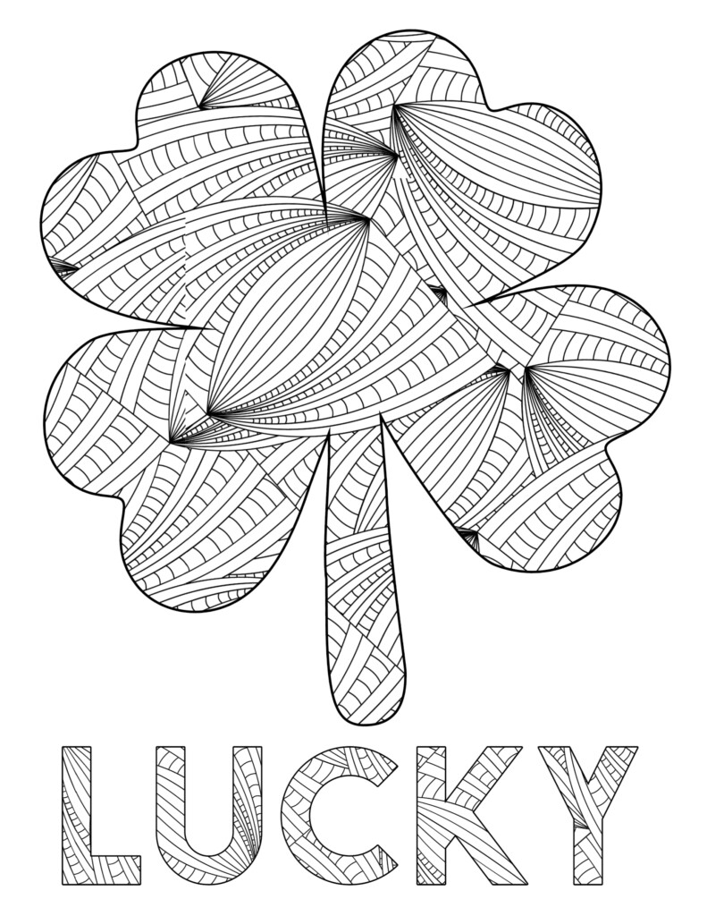 Free Printable St Patrick S Day Coloring Sheets Paper Trail Design