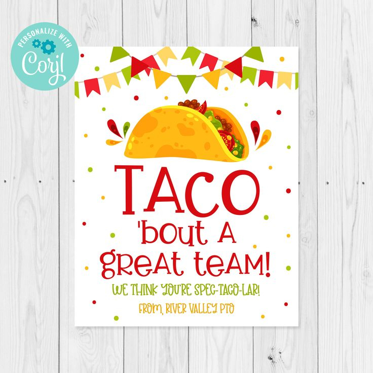 Free Printable Taco Teacher Appreciation Dev onallcylinders