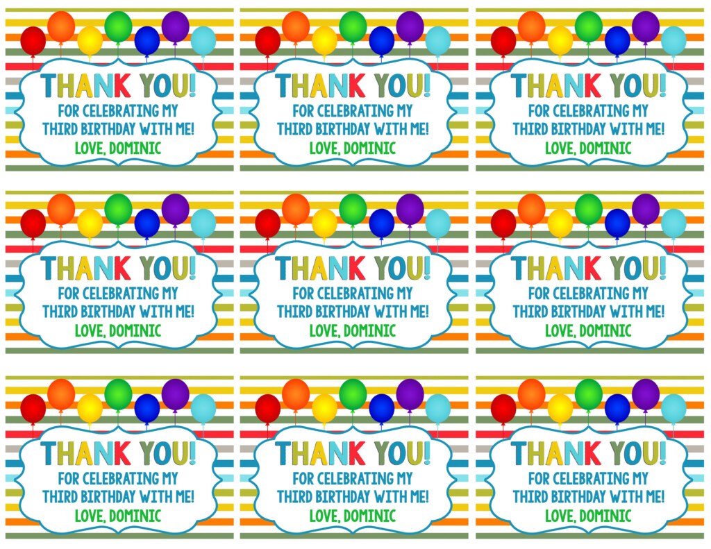 Free Printable Thank You For Celebrating My Birthday Tags