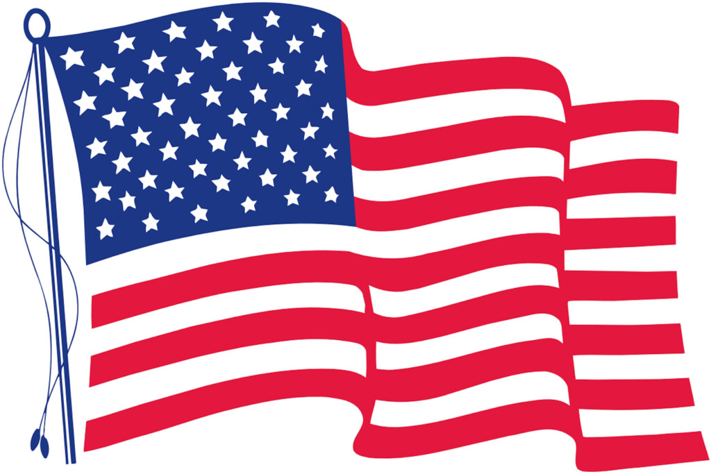 FREE Printable US Flags American Flag Color Book Pages