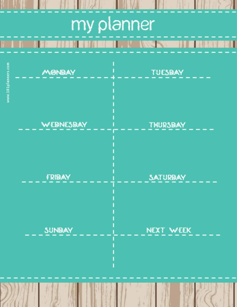 Free Printable Weekly Planner Calendars With Times Graphics Https Nomadedigital Free