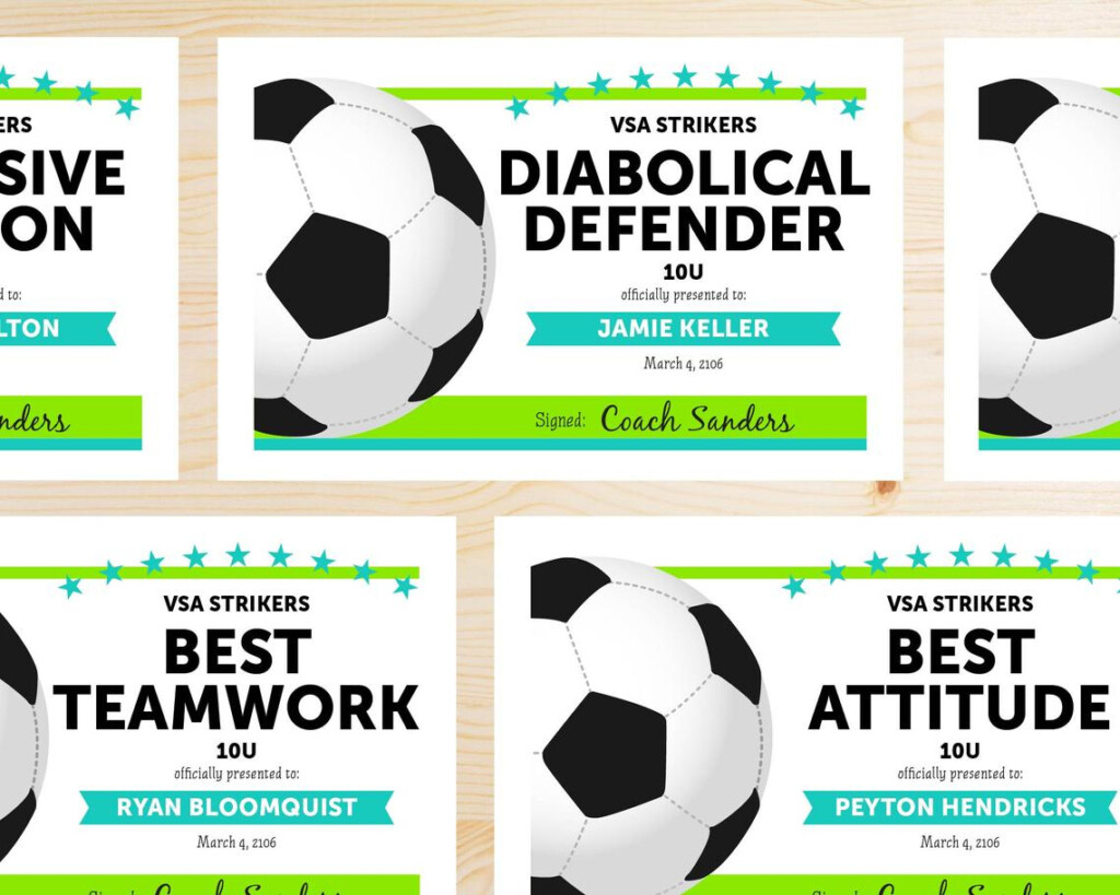 Free Soccer Award Certificates Printable Free Printable