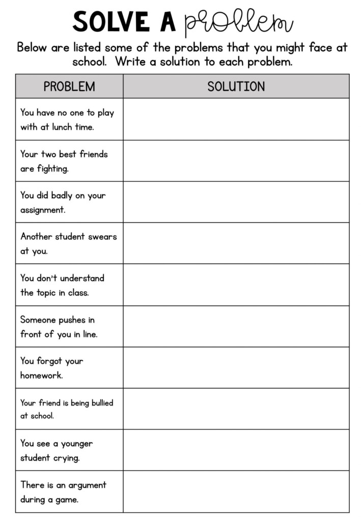 Free Social Emotional Learning Worksheets