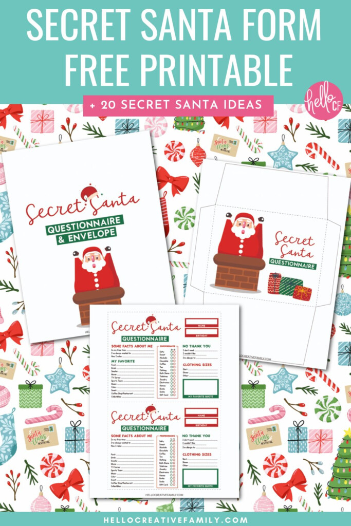 Get Into The Holiday Spirit Secret Santa Template Adults Will Help You Organize The Best Gift