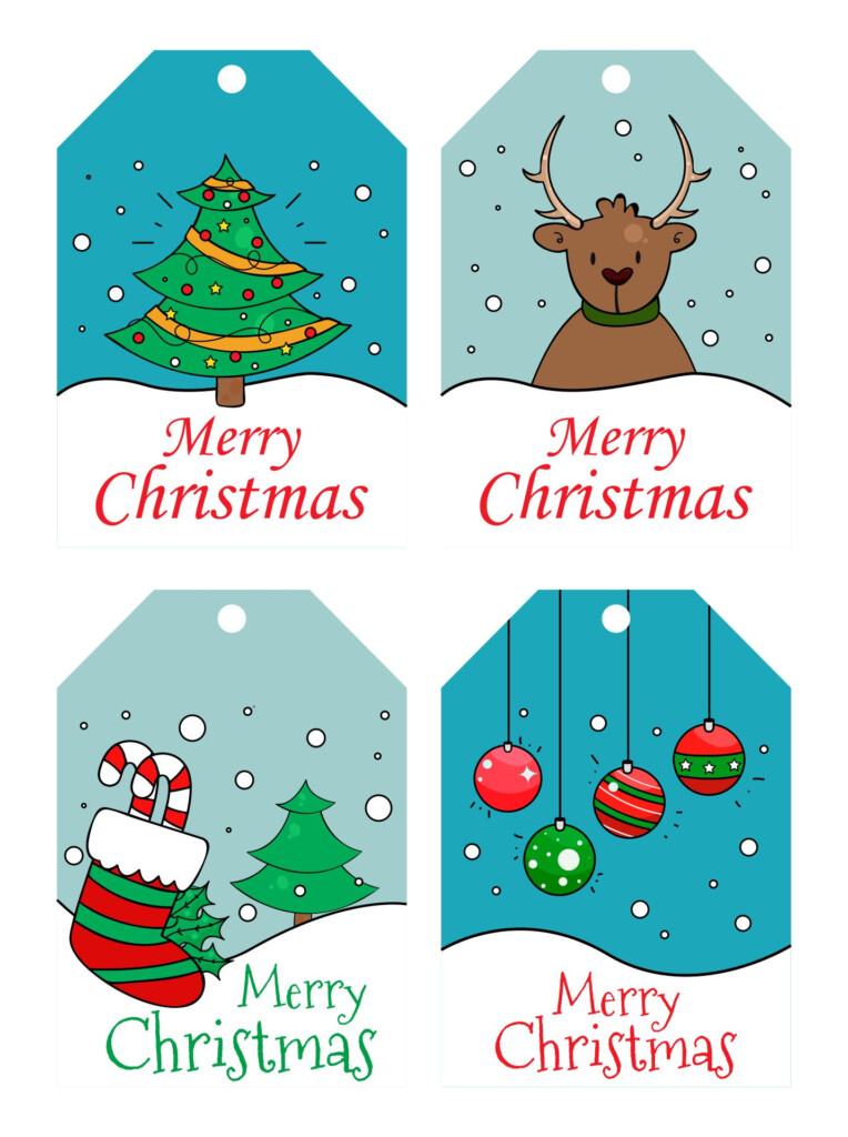 Gift Tags Merry Christmas 10 Free PDF Printables Printablee