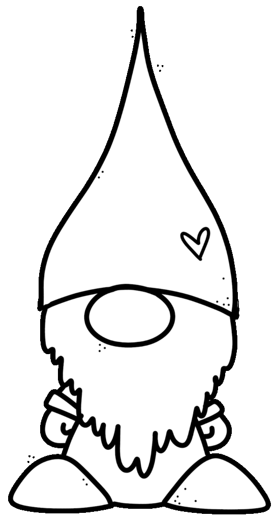 Gnome BW PNG 848 1 600 Pixels Malvorlagen Weihnachten Basteln Weihnachtskarten Basteln