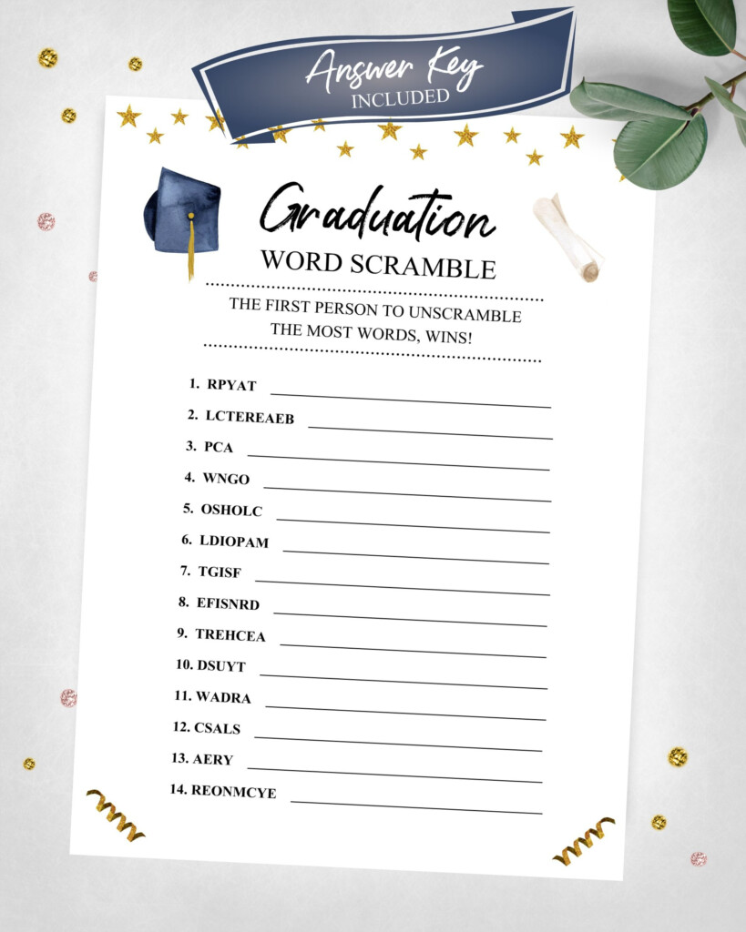 Graduation Party Games Printable