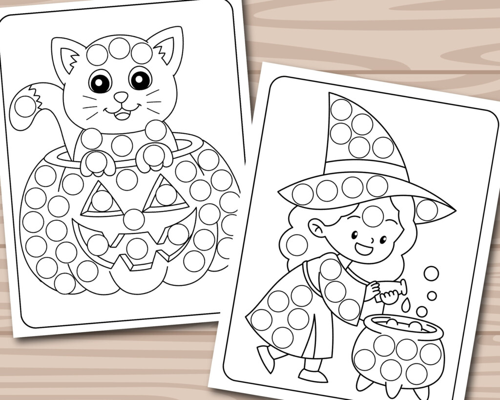 Halloween Dot Marker Printable Dot Markers Activity Dot Marker Coloring Pages Halloween