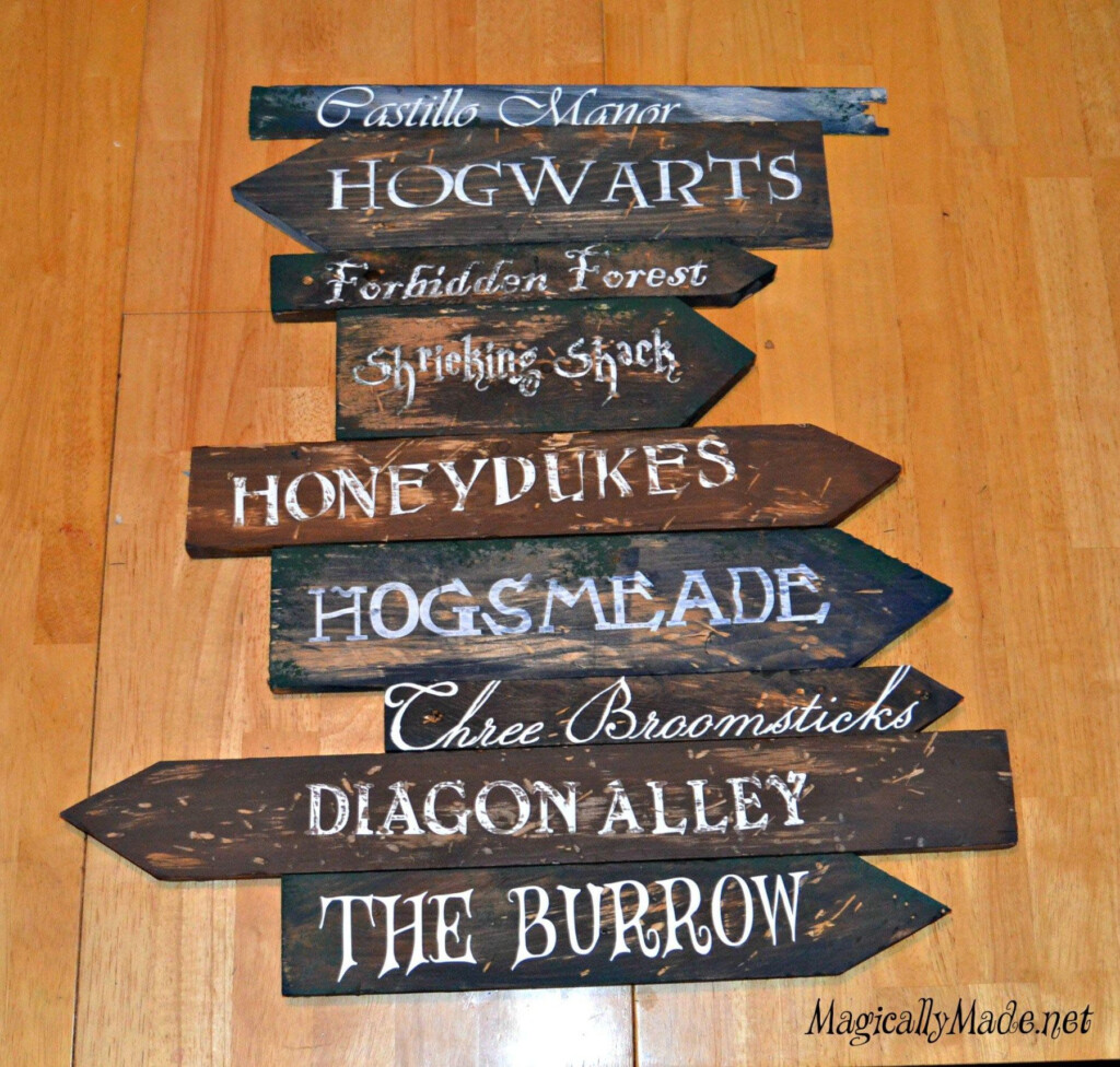 Harry Potter Directional Sign Printable