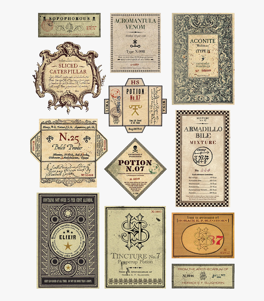  Harry Potter Free Printable Potion Labels Png Download Harry 