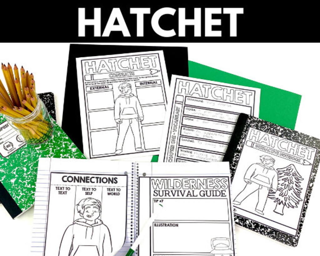 Hatchet Novel Study Comprehension Activities Worksheets Printables Homeschool Curriculum