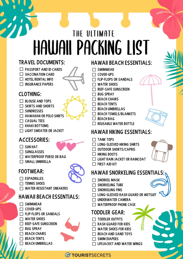 Hawaii Packing List What To Bring And What To Skip TouristSecrets