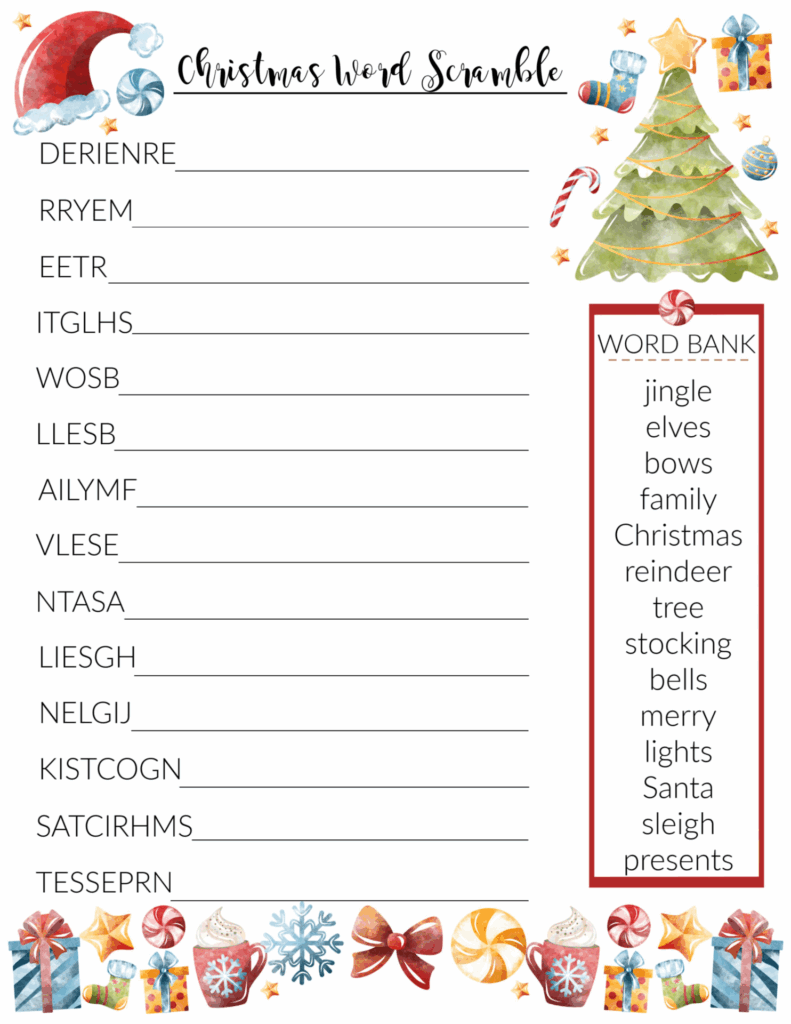 Holiday Games Printable