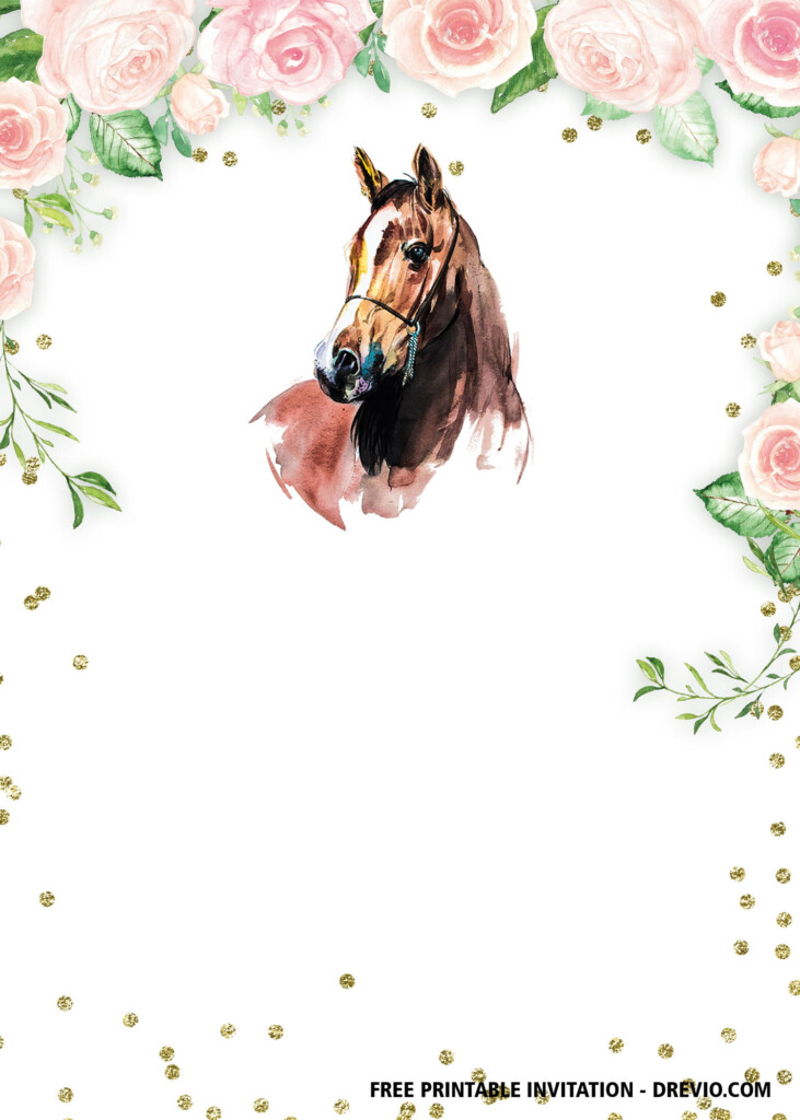 Horse Birthday Invitations Free Printable