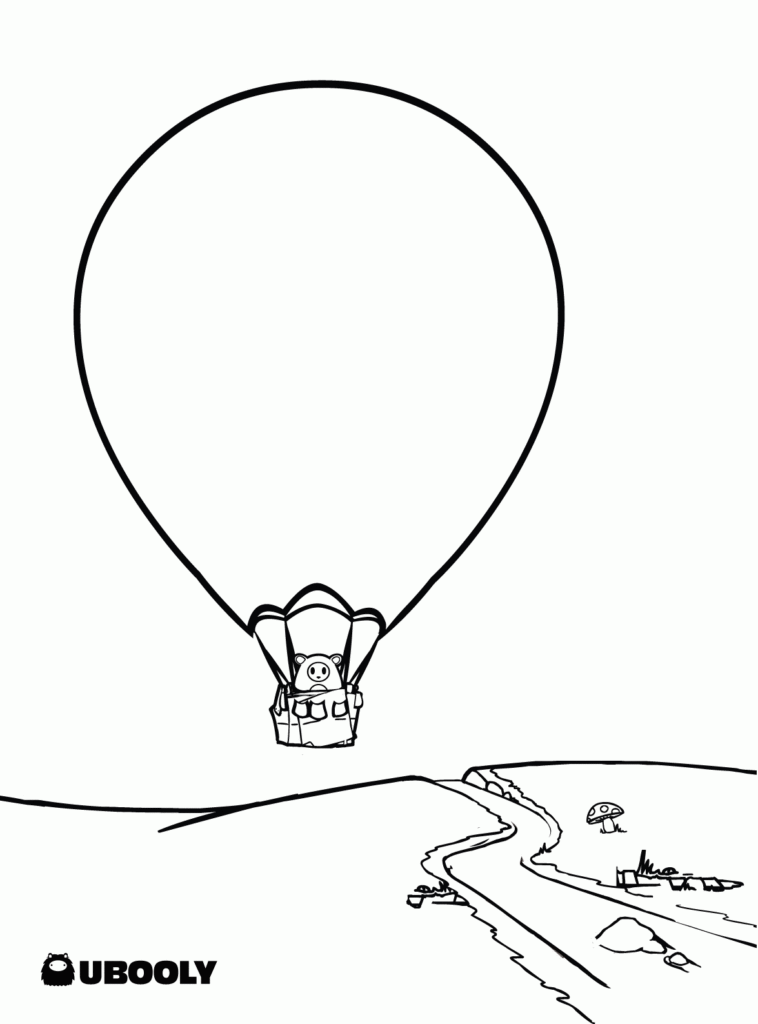 Hot Air Balloon Colouring Page Free Printable Balloon Air Coloring Printable Balloons