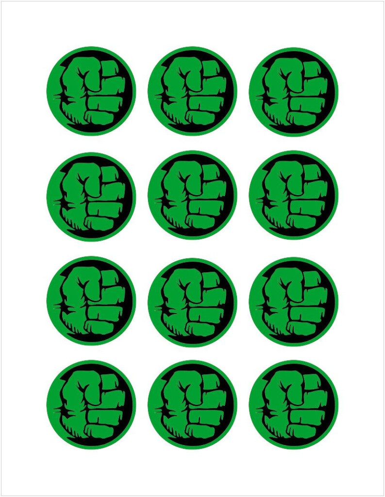 Hulk Cupcake Toppers Free Printables
