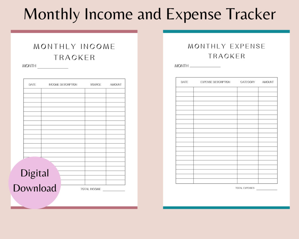 Income And Expense Tracker Printable Printable Templates Free