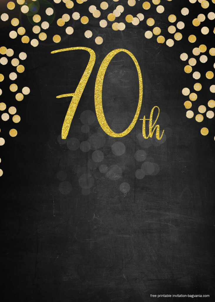 Invitations Announcements Paper Printable Template Invitation 70th Birthday Invitation 019