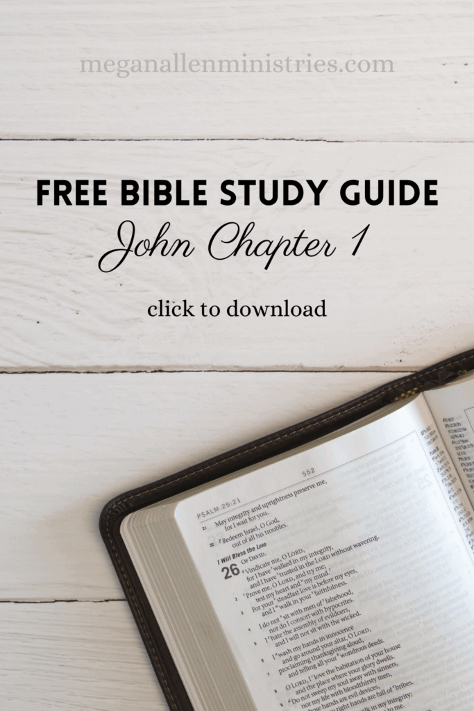 John 1 Bible Study Free Printable Study Guide 
