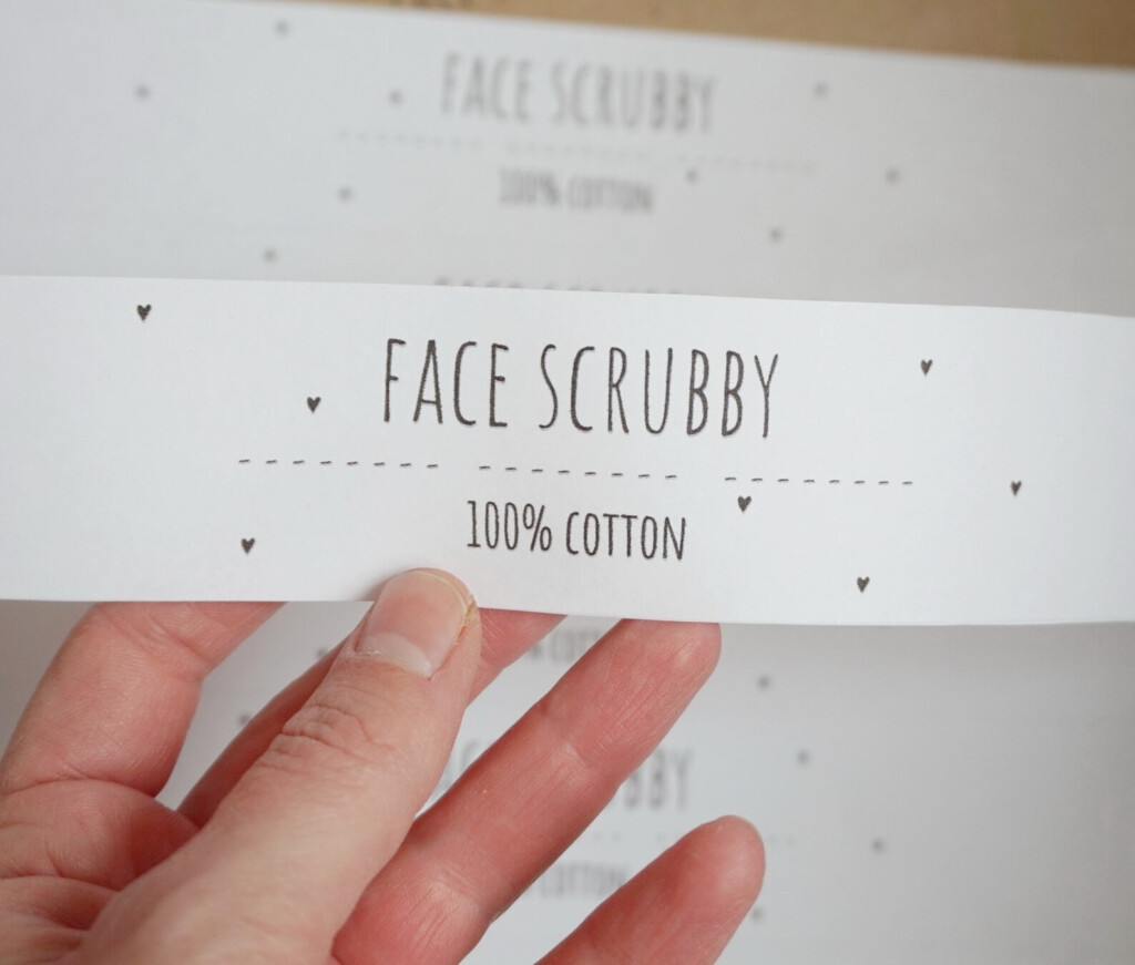 Knit Facial Rounds Label Printable Face Scrubbies Label Etsy