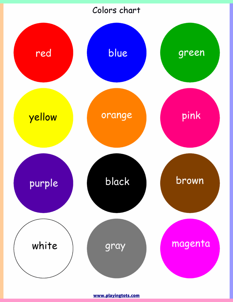 Learning Colors Printables Free