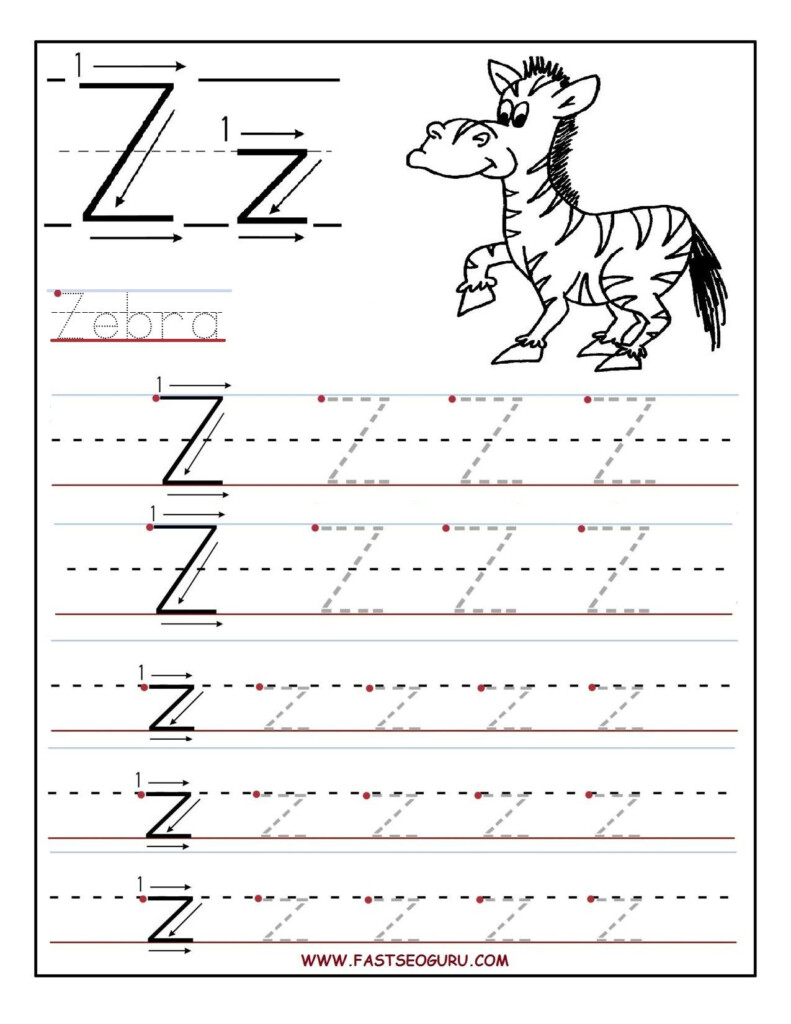 Letter Z Tracing Sheets