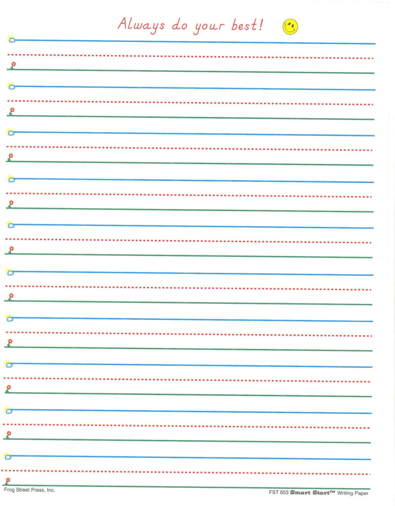 Lined Paper Printable Kindergarten