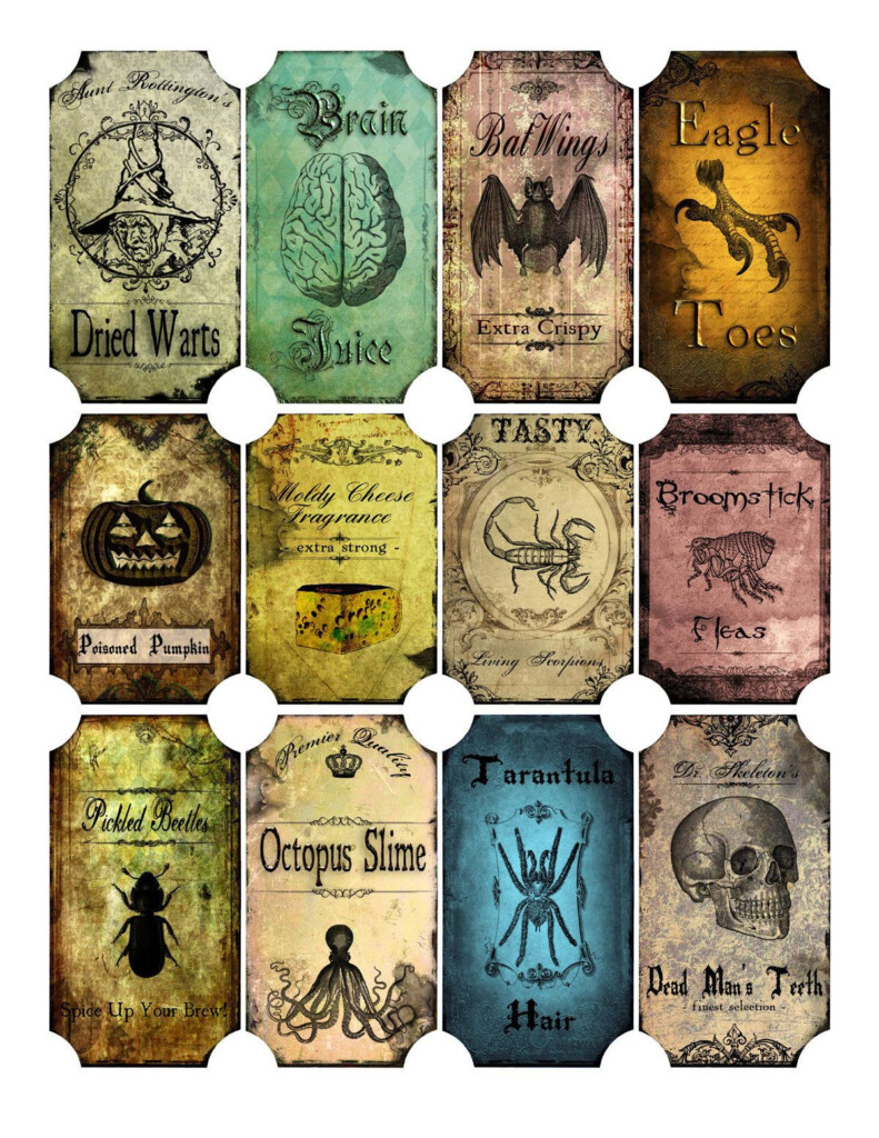 Miniature Free Printable Potion Labels