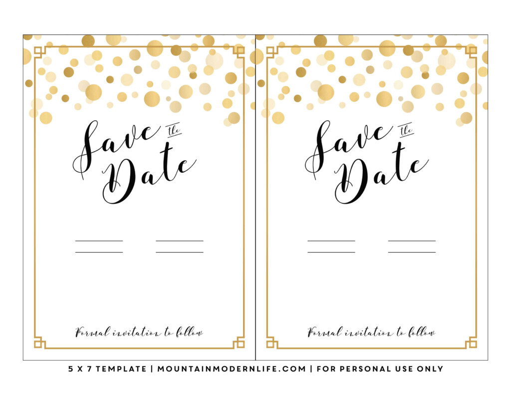 Modern DIY Save The Date FREE Printable MountainModernLife