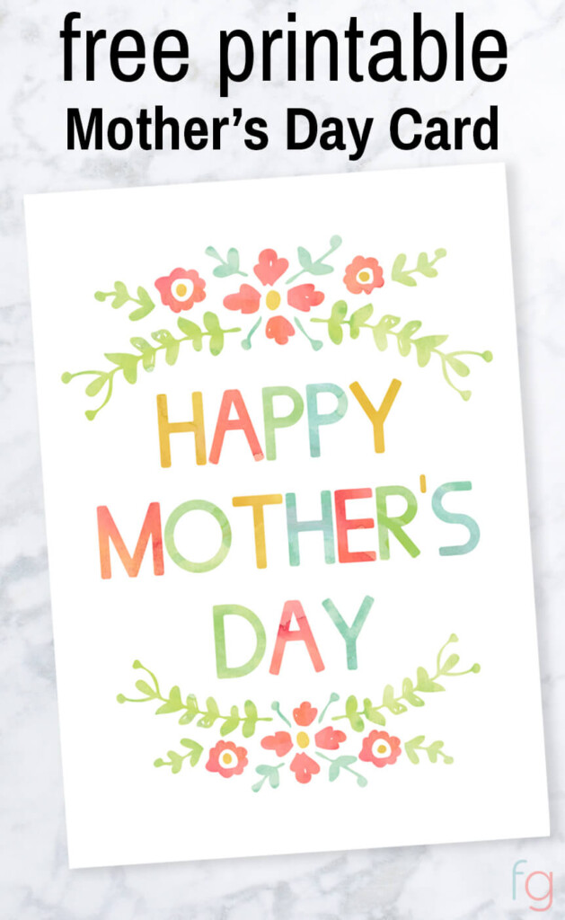 Mother S Day Card Free Printable