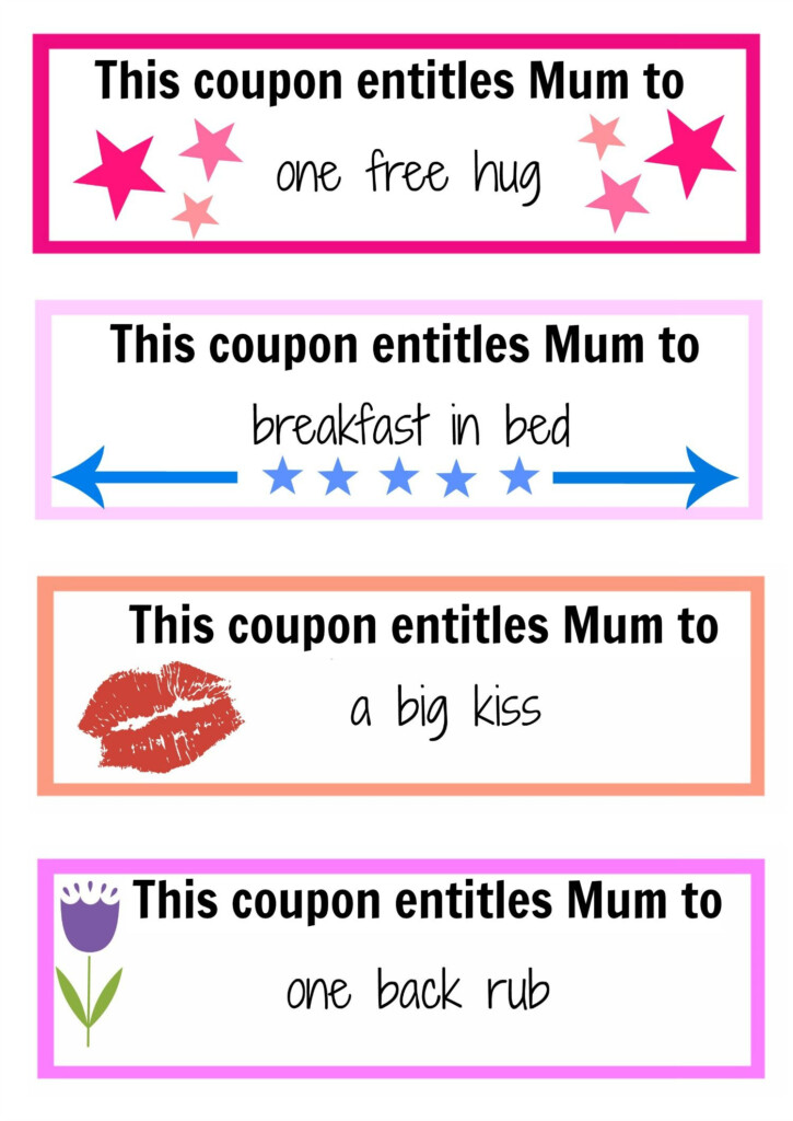 Mother S Day Coupons Free Printable Web These Lovely Free Printable Mother S Day Coupons May