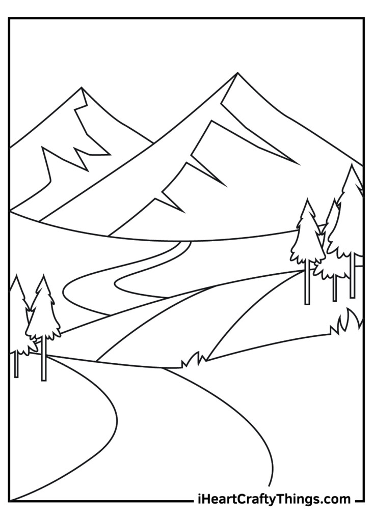 Mountains Coloring Pages Updated 2021 
