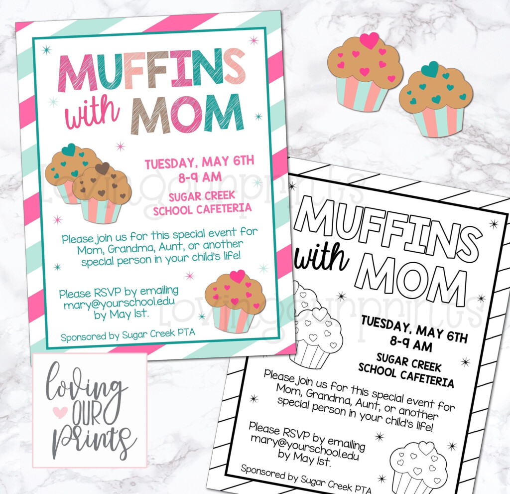 Muffins With Mom Muffins With Mom Invite Muffins With Mom Editable Invitation Muffins With