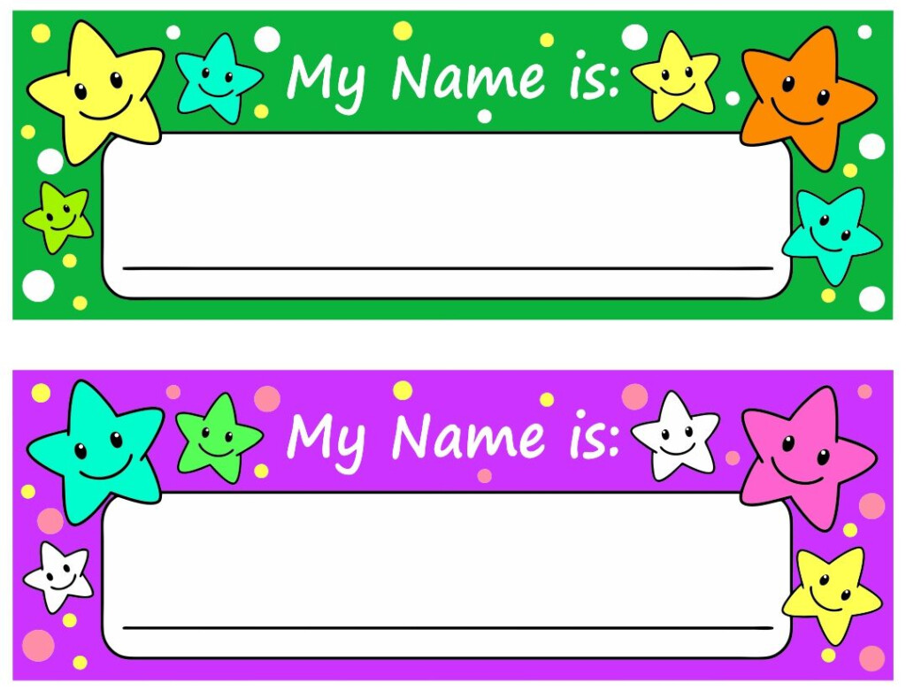 Name Tag Borders 15 Free PDF Printables Printablee Preschool Name Tags Printable Name