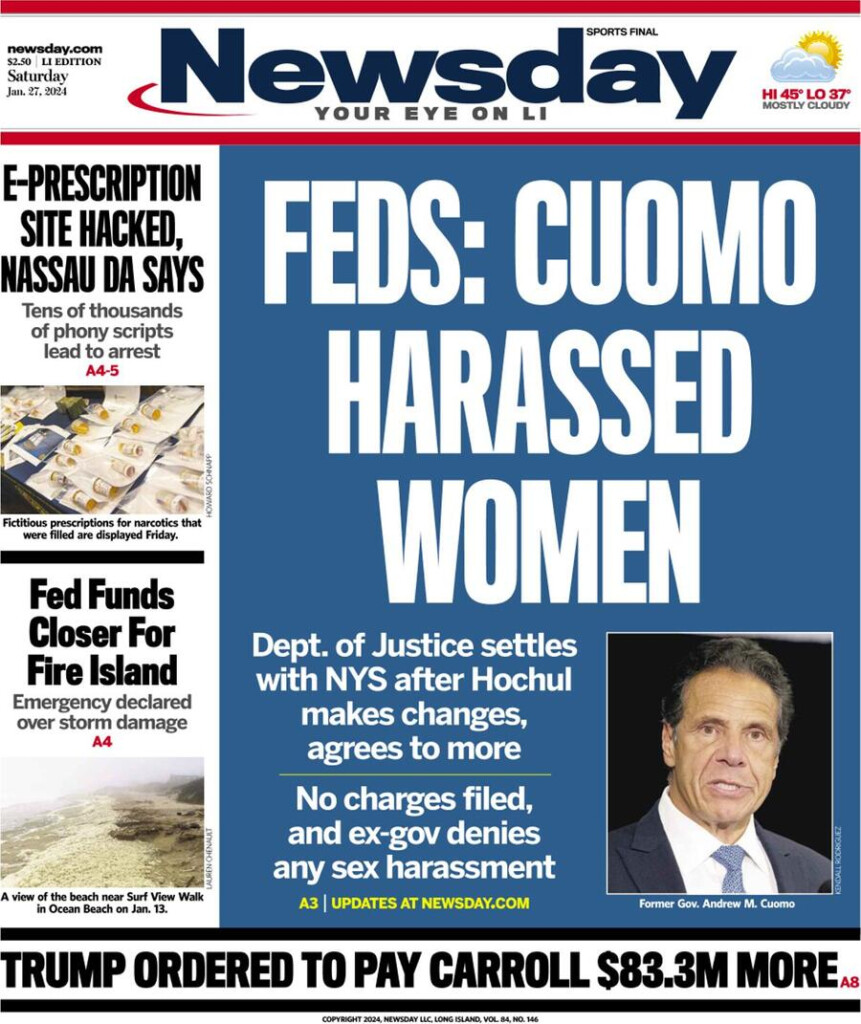 Newsday Today S Cover Front Pages