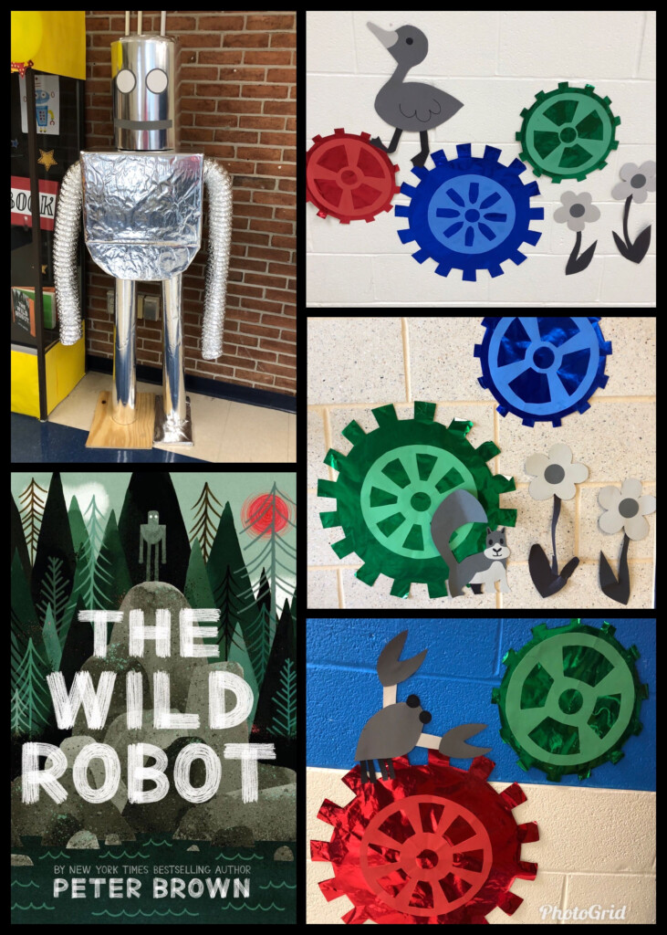 One Book The Wild Robot School Decorations The Wild Robot Robot Classroom Robot Craft
