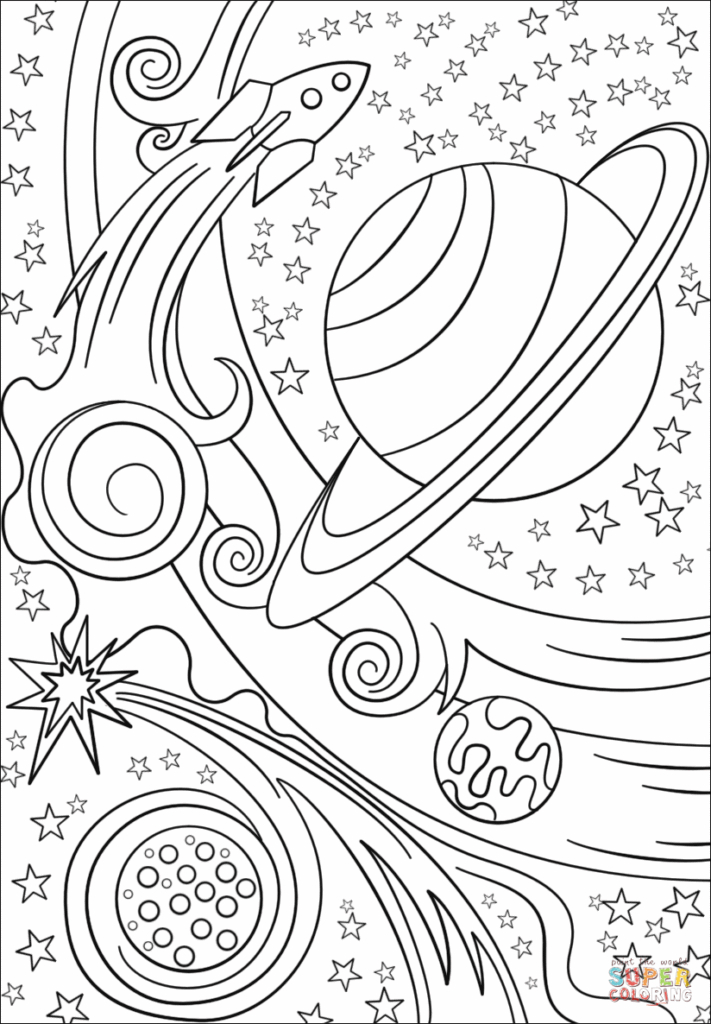 Outer Space Coloring Pages Printable