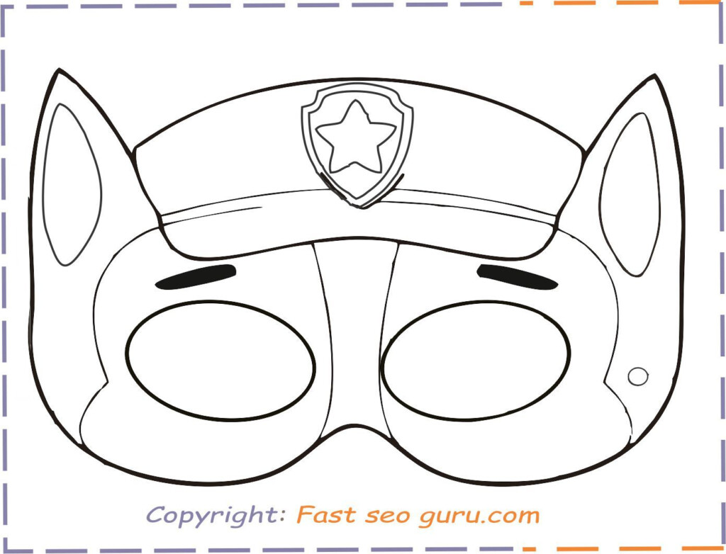 Paw Patrol Chase Mask DIY Craft For Kids
