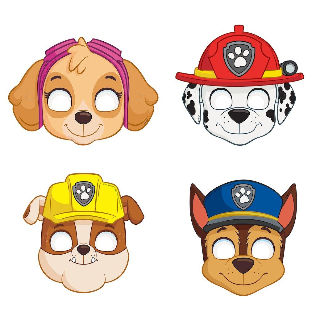 PAW Patrol Party Masks 8ct Cumplea Os Patrulla De La Pata Personajes Paw Patrol Y Caretas