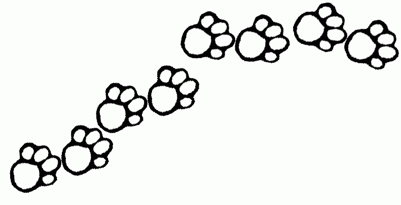 Paw Print Stencil Printable Free ClipArt Best