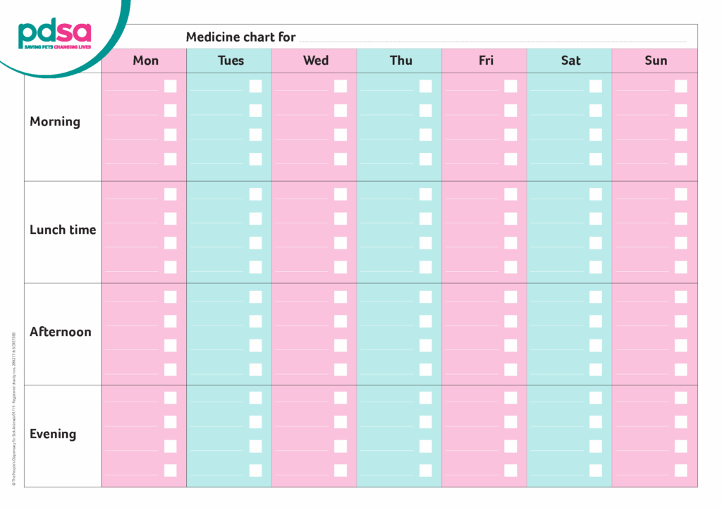 Pet Medication Planner PDSA