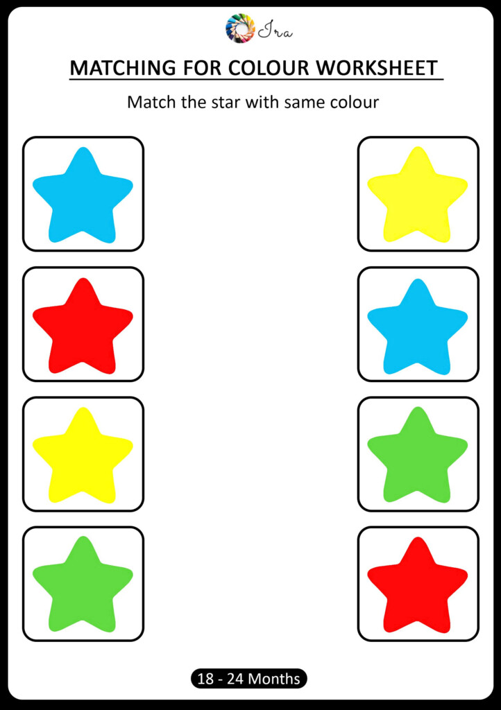 Pin On Matching Colors Worksheets 18 24 Months Kids 