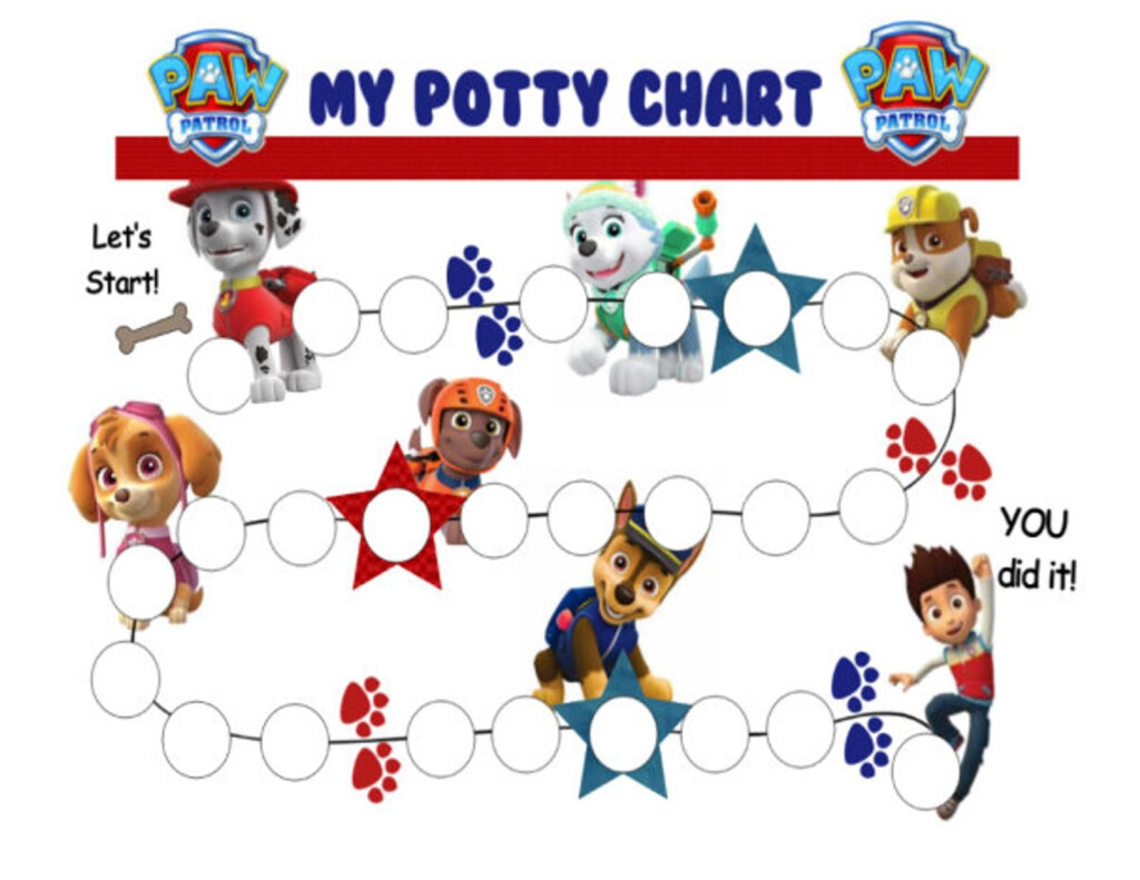 Potty Chart Printable Paw Patrol Printable Word Searches