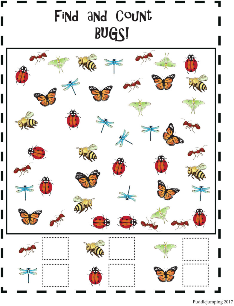 Preschool Bug Activity Sheet