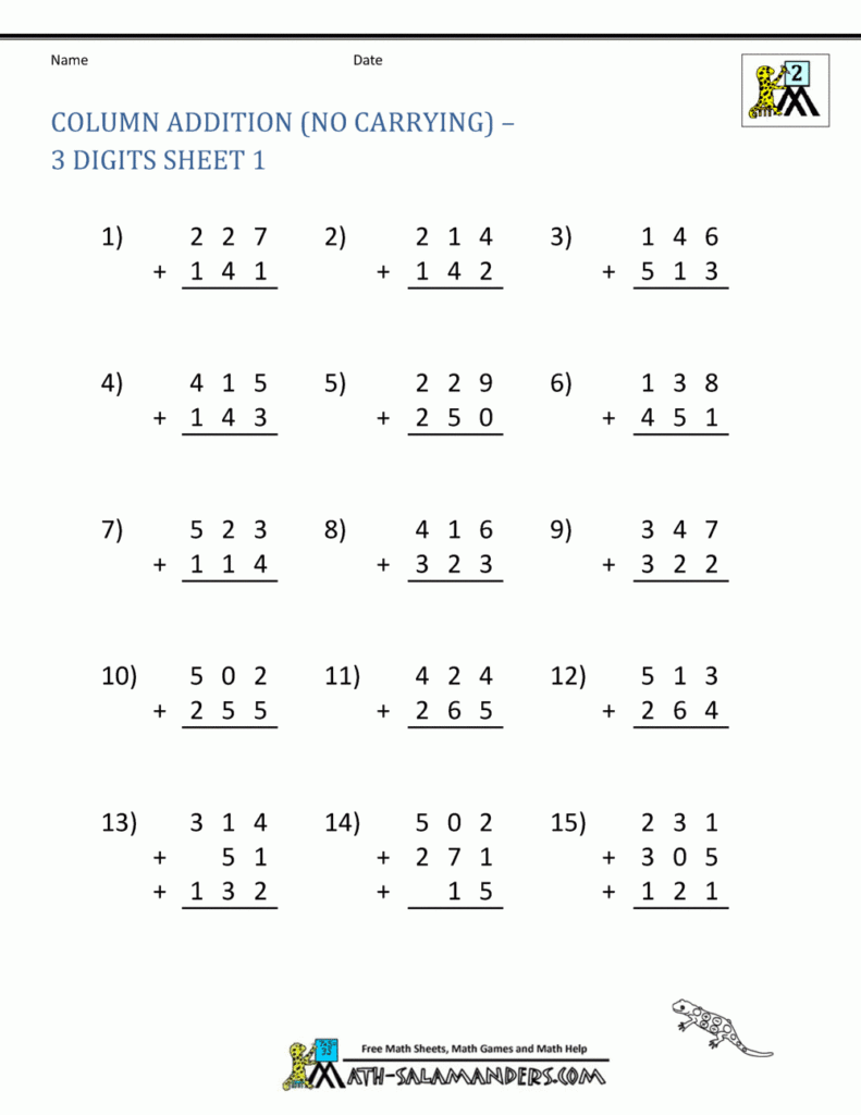 Printable 2nd Grade Worksheets Math
