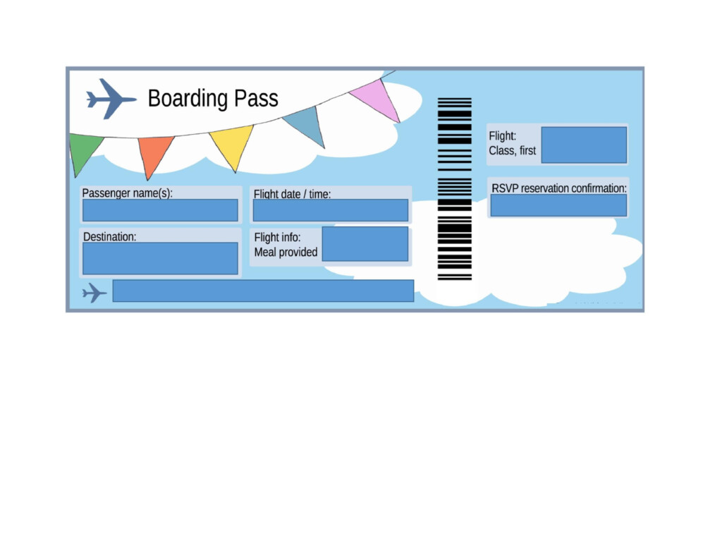Printable Airline Ticket Template