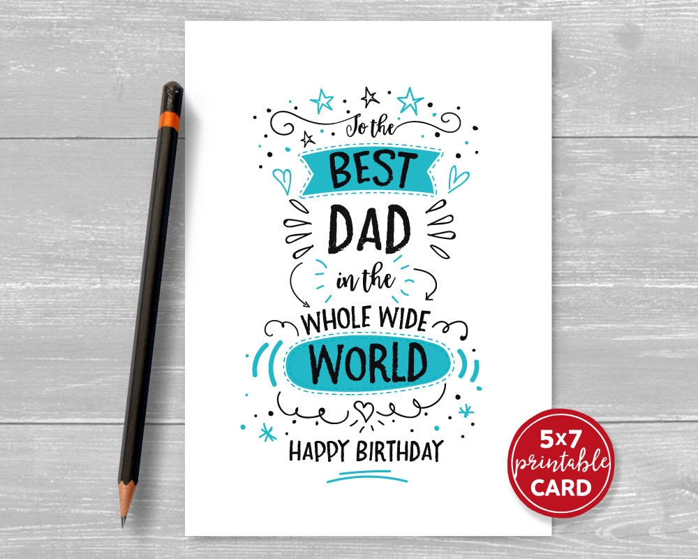Printable Birthday Cards For Dad