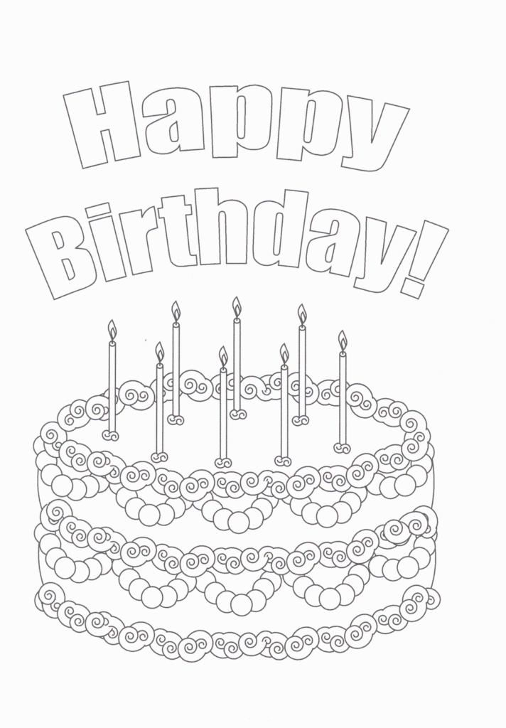 Printable Birthday Coloring Page