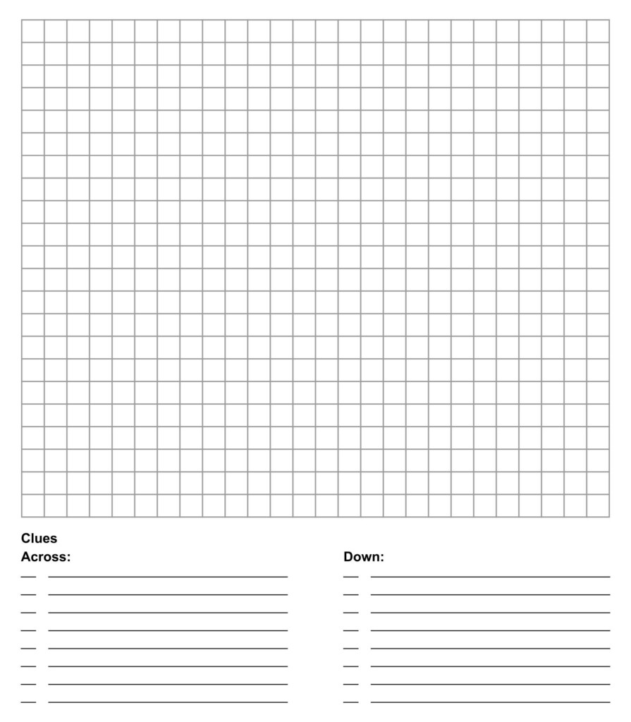 Printable Blank Crossword Puzzle Template Free Printable Crossword Puzzles Free Printable